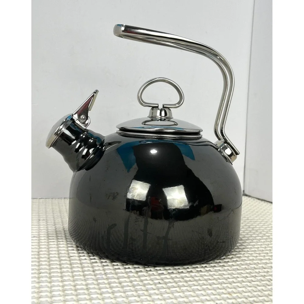 Chantal Black‎ Stainless Steel Stovetop Kettle Teapot Whistling Modern Design